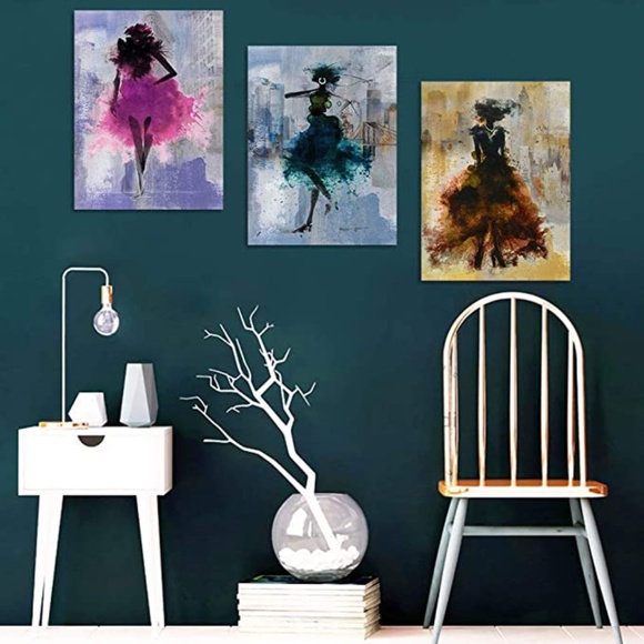 Canvas Wall Art Sexy Women City Paintings - Picture 2 of 3